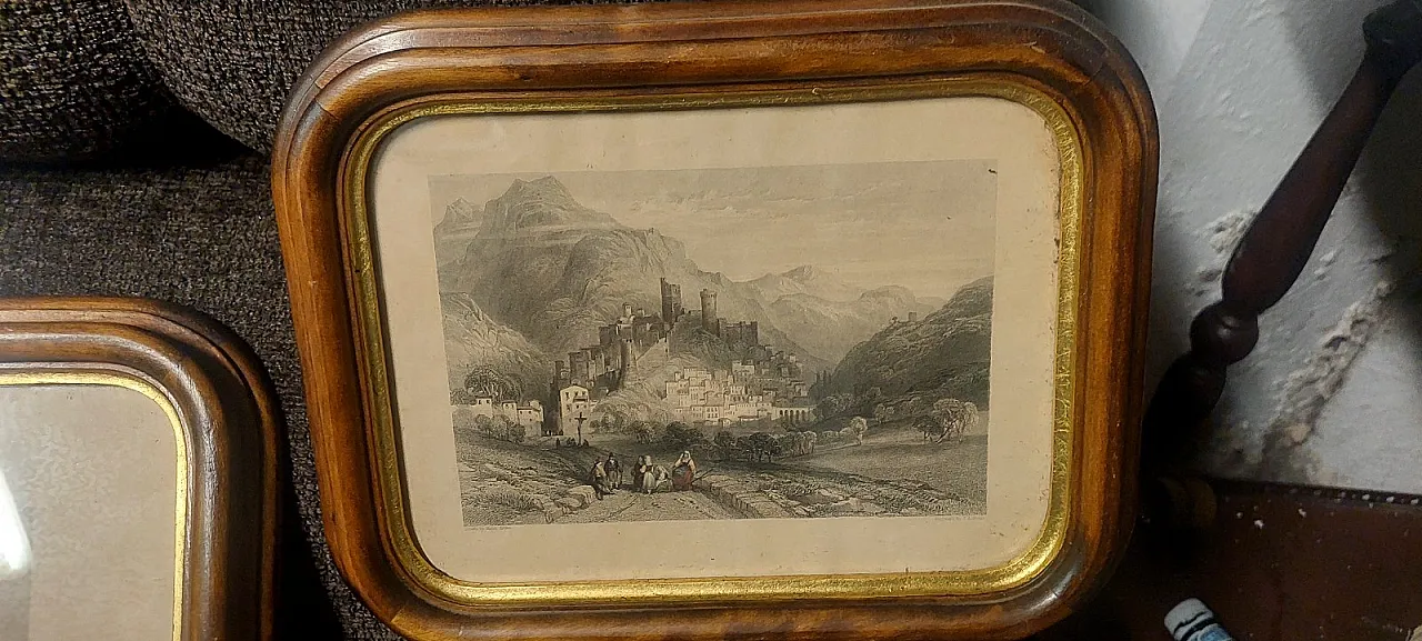 3 wood-framed engravings by Thomas Abriel Prior, 19th century 5