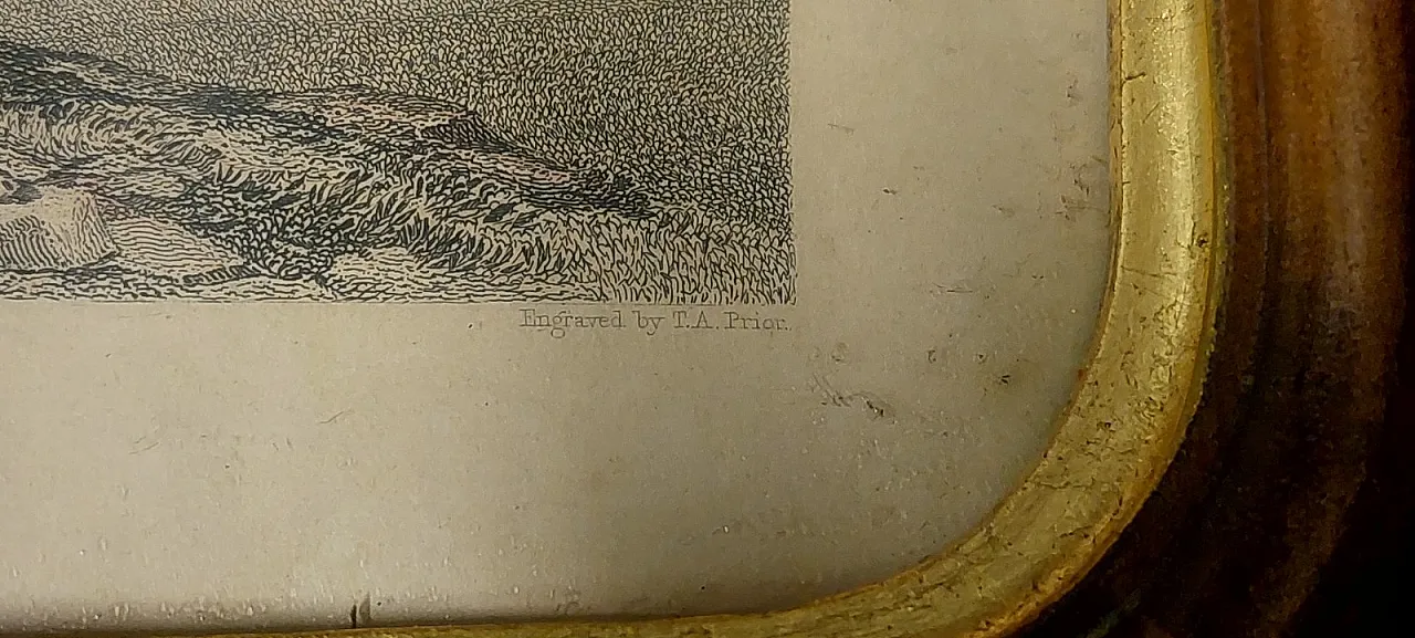 3 wood-framed engravings by Thomas Abriel Prior, 19th century 13