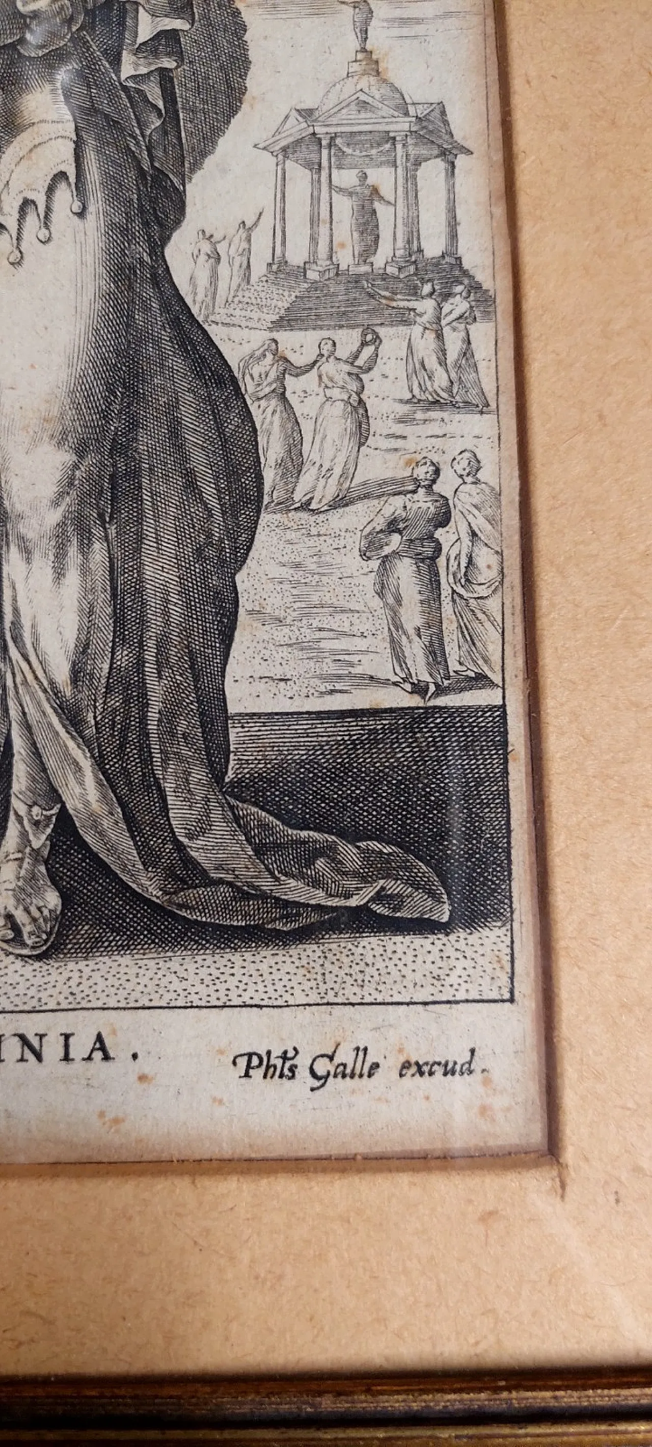 Virginia by Philip Galle, chisel engraving, 16th century 6