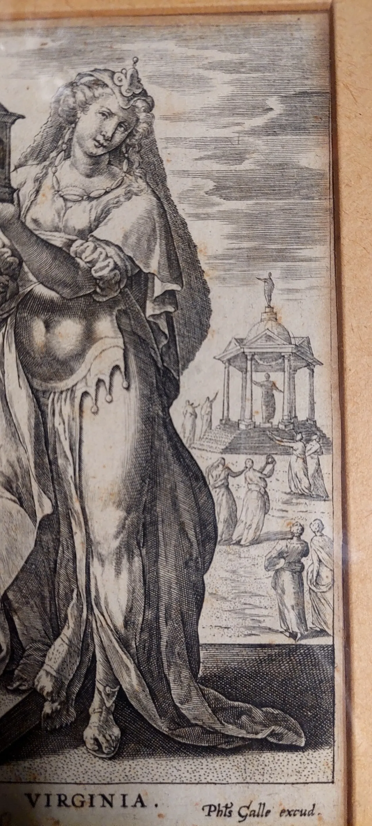 Virginia by Philip Galle, chisel engraving, 16th century 9