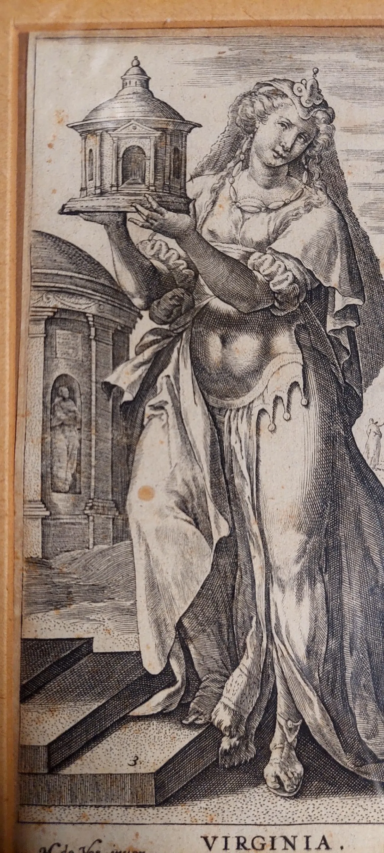 Virginia by Philip Galle, chisel engraving, 16th century 11