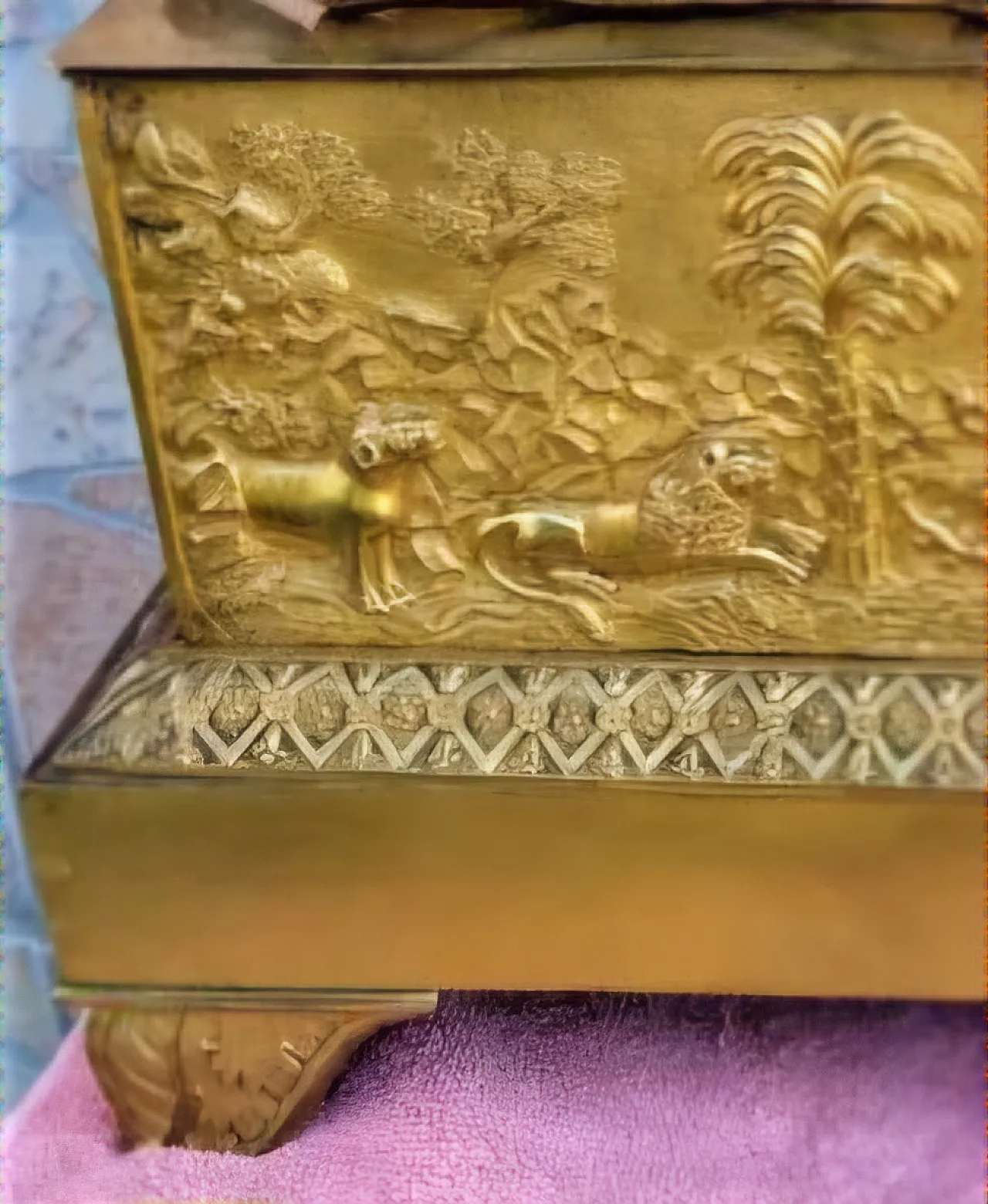 French Gilt Bronze Figural Mantel Clock, 19th Century 4