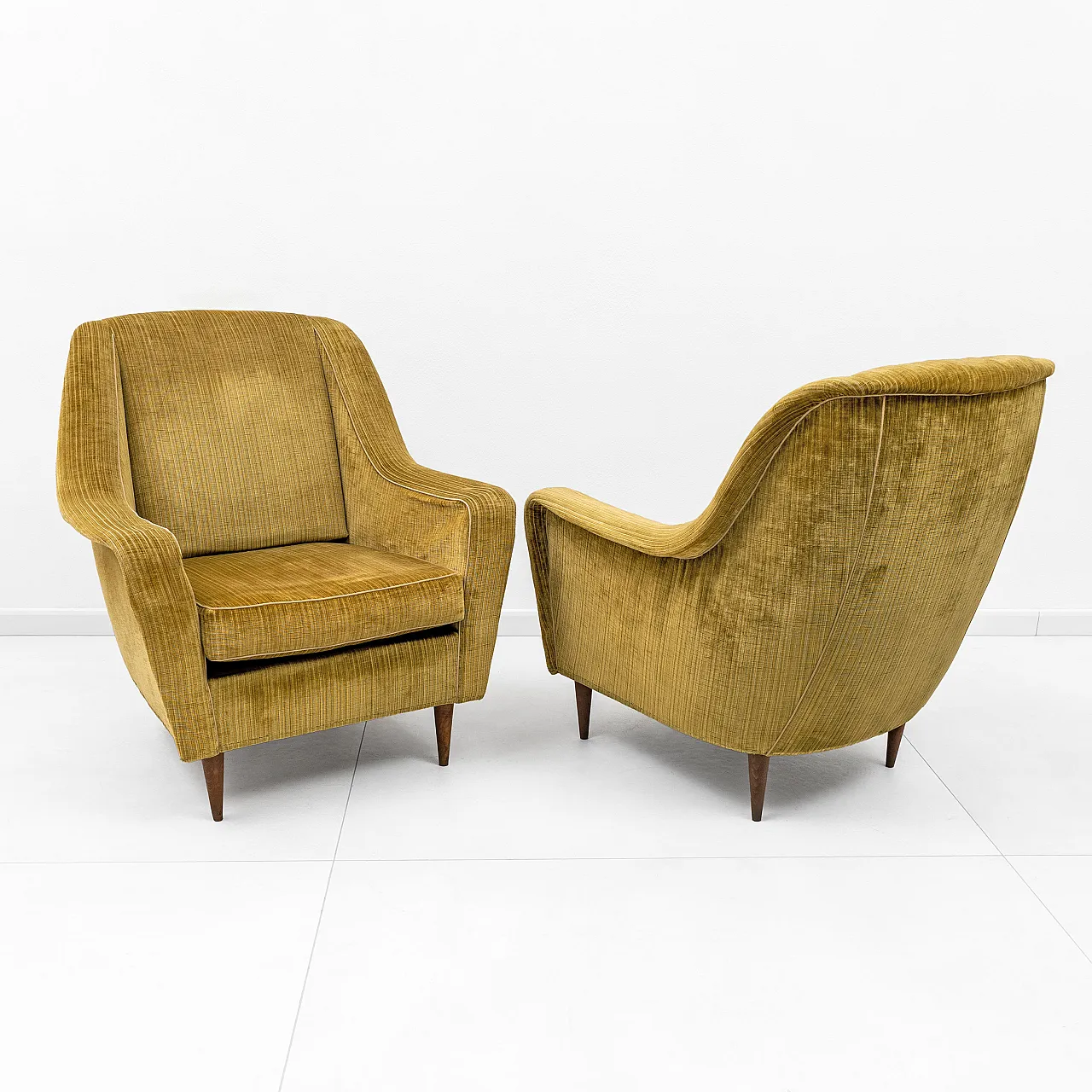 Pair of Mid-Century Modern Armchairs by Ico Parisi, 1950 1
