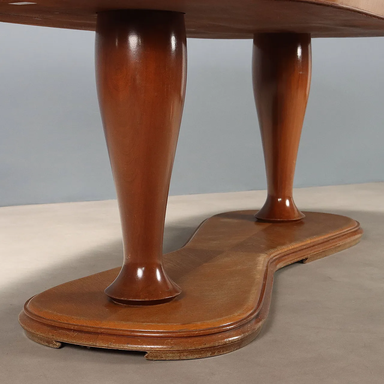 Table in solid beech wood and larch veneer, 1950s 4