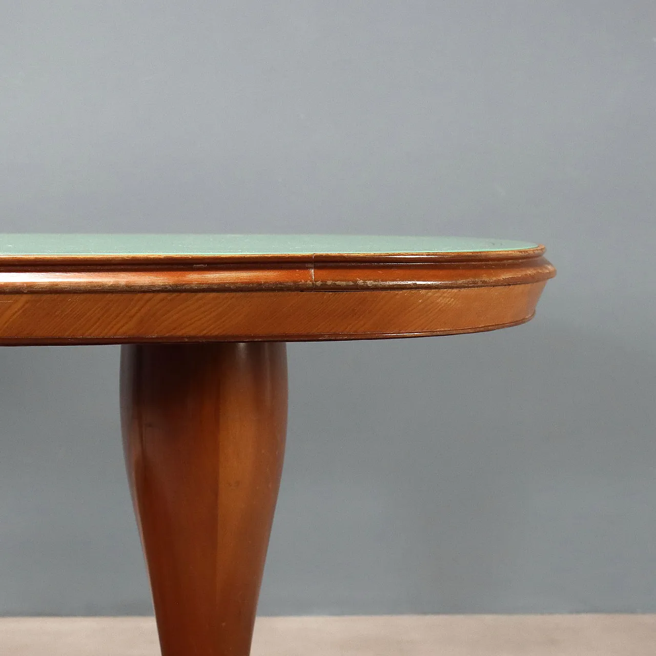 Table in solid beech wood and larch veneer, 1950s 6