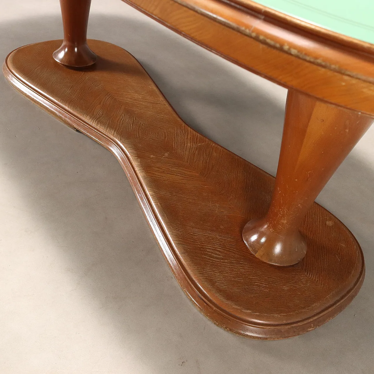 Table in solid beech wood and larch veneer, 1950s 7