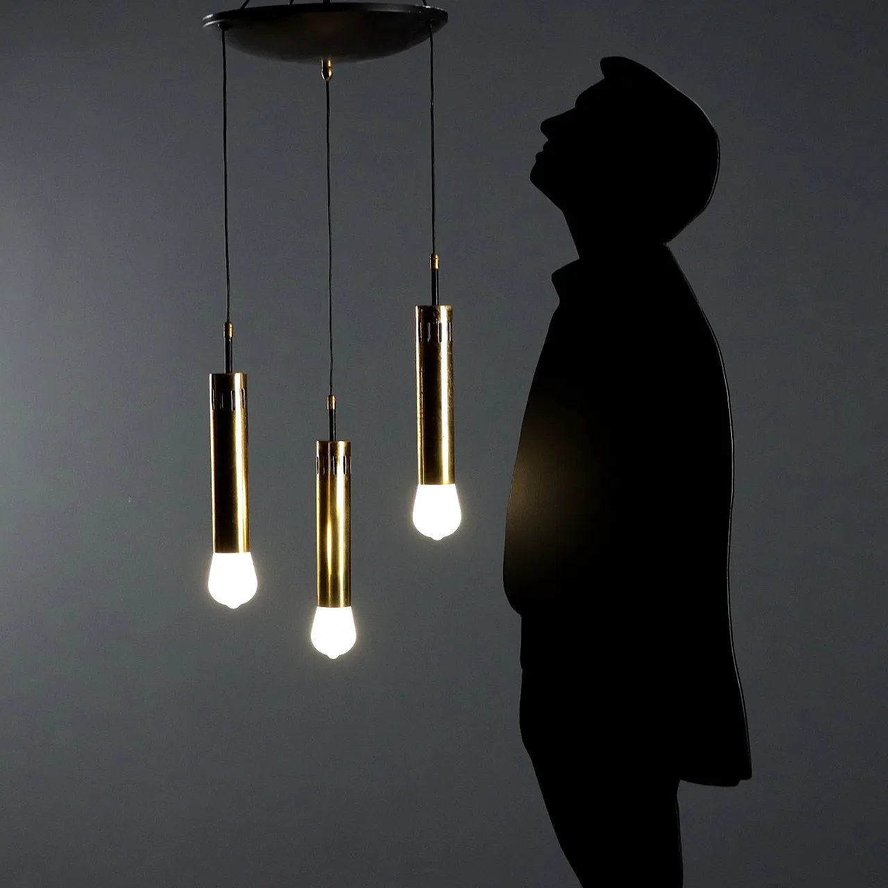 Lampadario a tre punti luce, anni '60 2