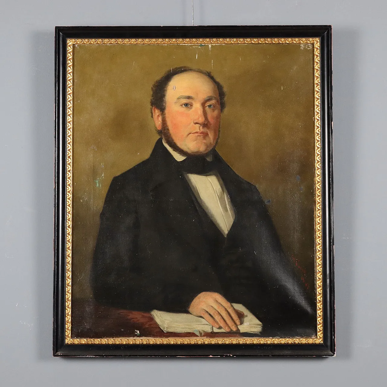 Germain Paget, Ritratto, olio su tela, '800 1