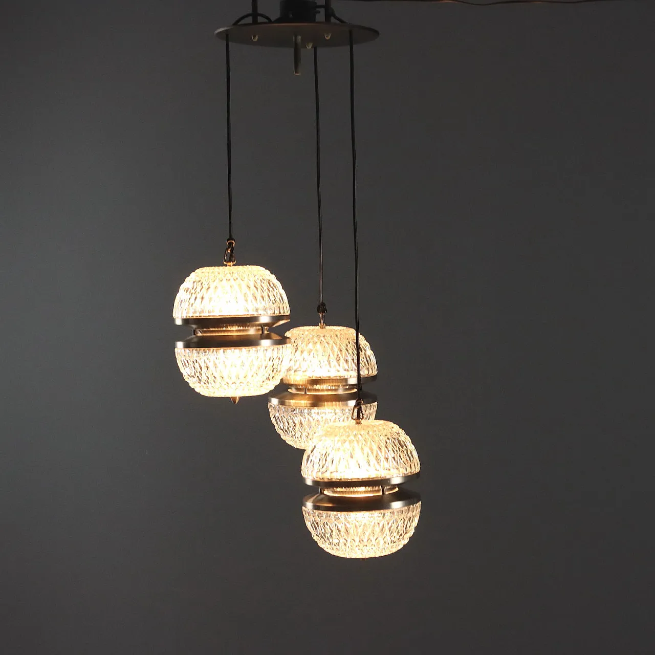 Lampada a tre luci, fine '900 1