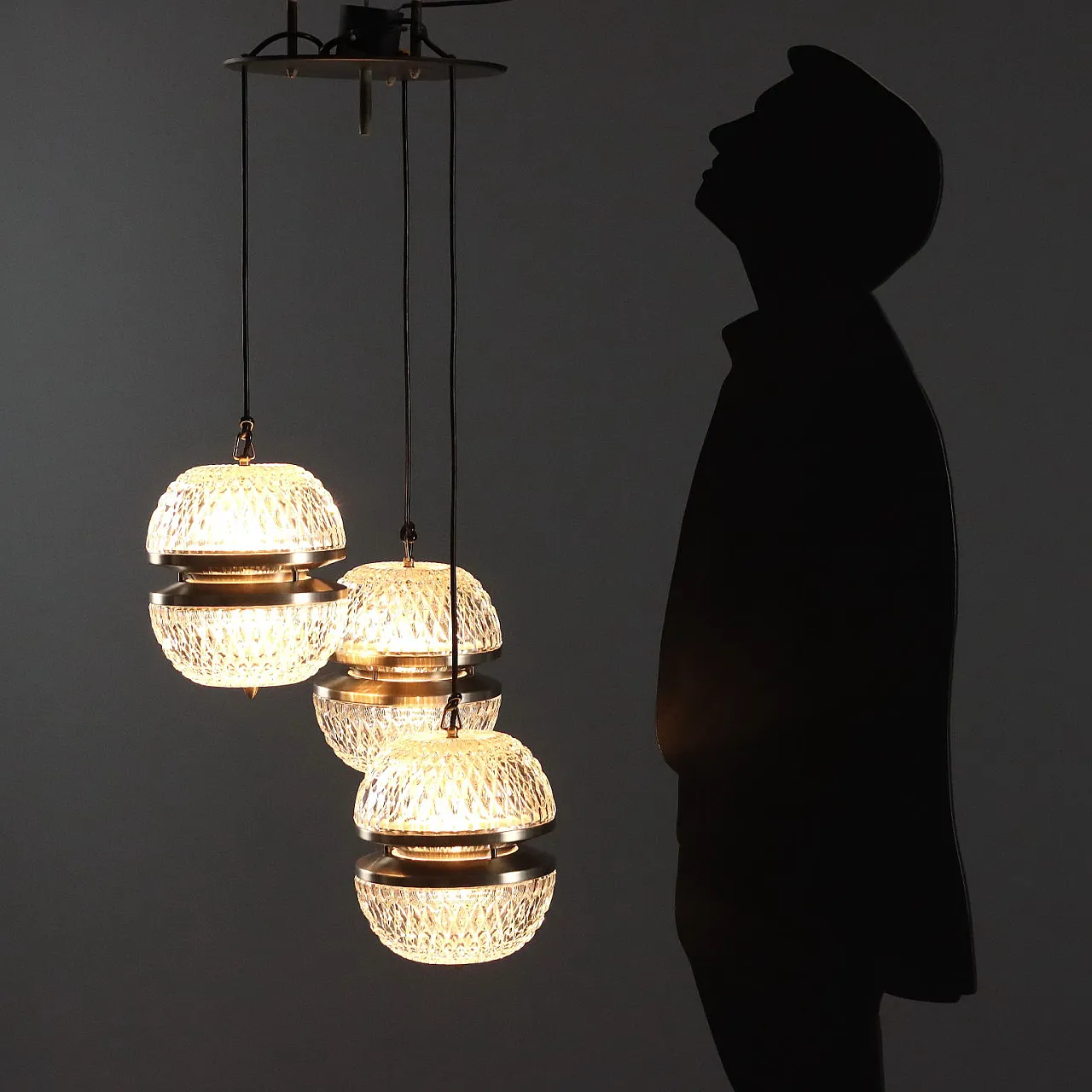 Lampada a tre luci, fine '900 2