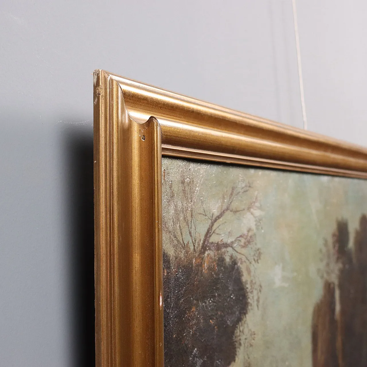 Paesaggio con Santo Eremita, olio su tela, '900 9