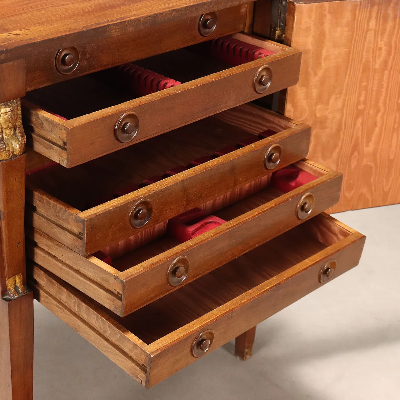 Comodino Impero in noce, '800 5