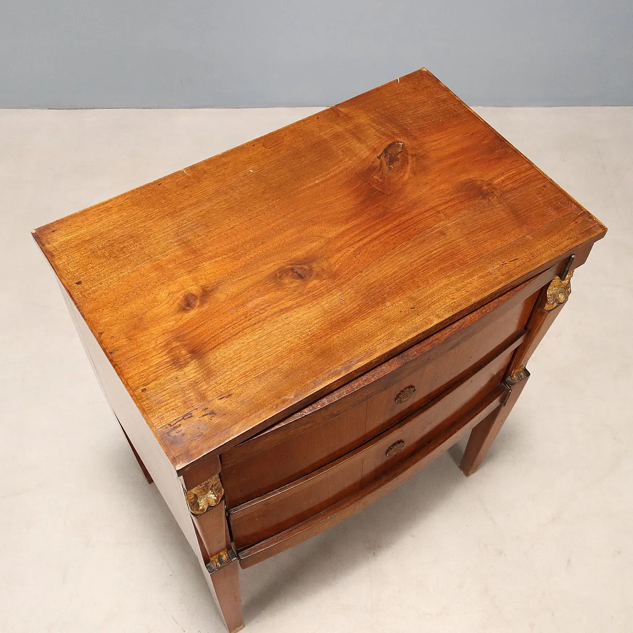 Comodino Impero in noce, '800 9