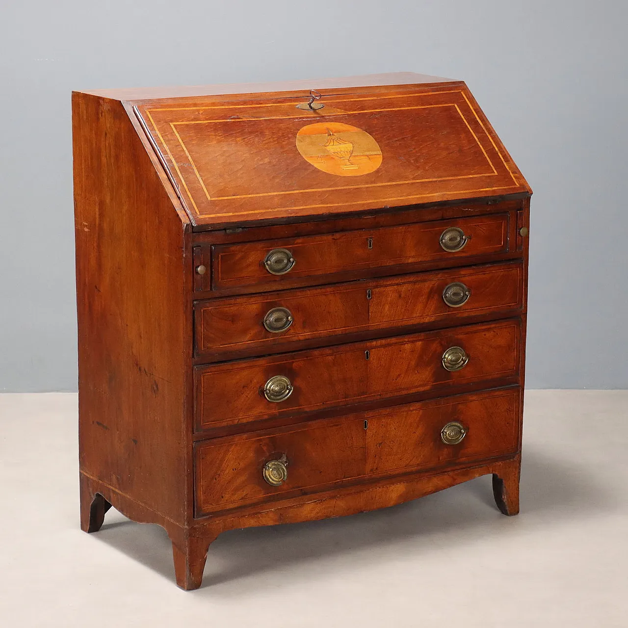 Ribalta in noce con filettature, tardo '700 1