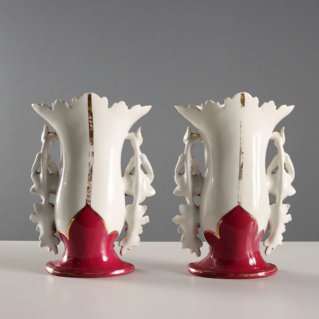 Coppia di vasi porta bouquet, '800 7