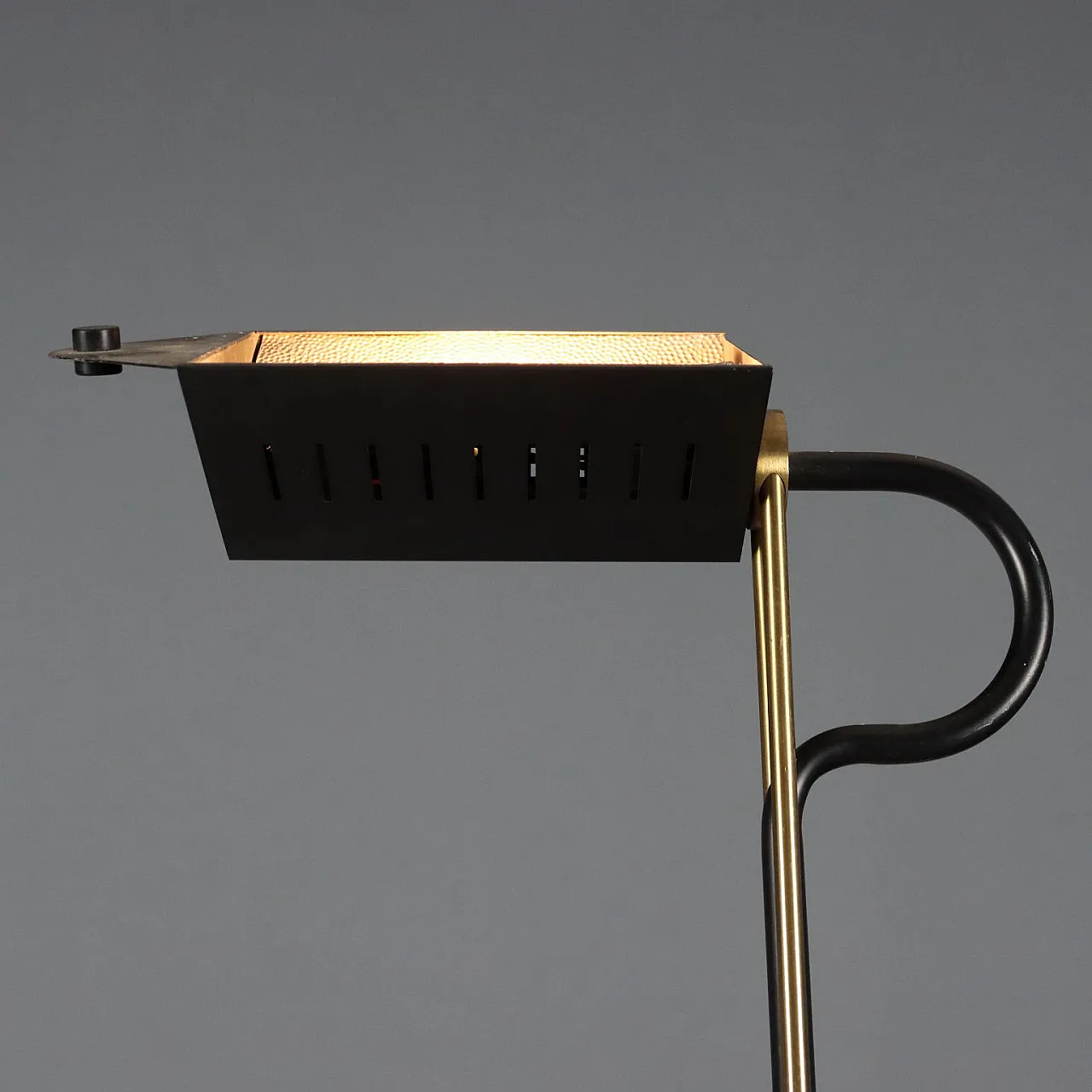 Lampada da terra in metallo, anni '80 4