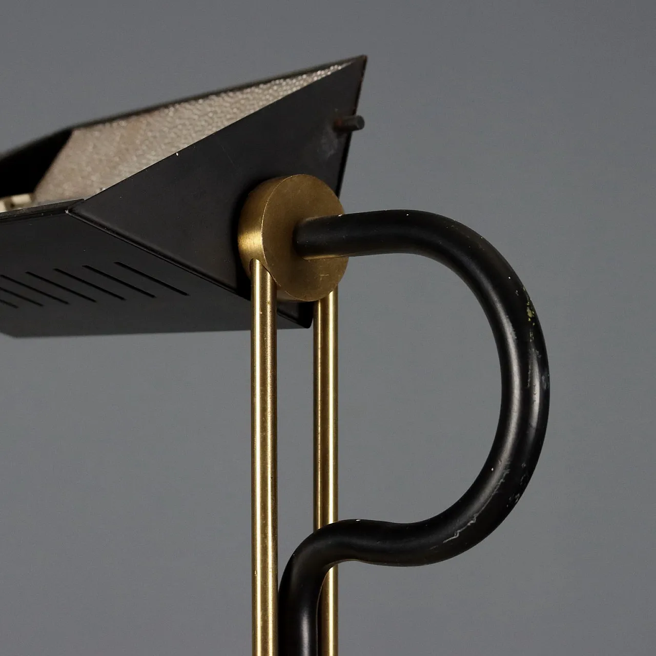 Lampada da terra in metallo, anni '80 6