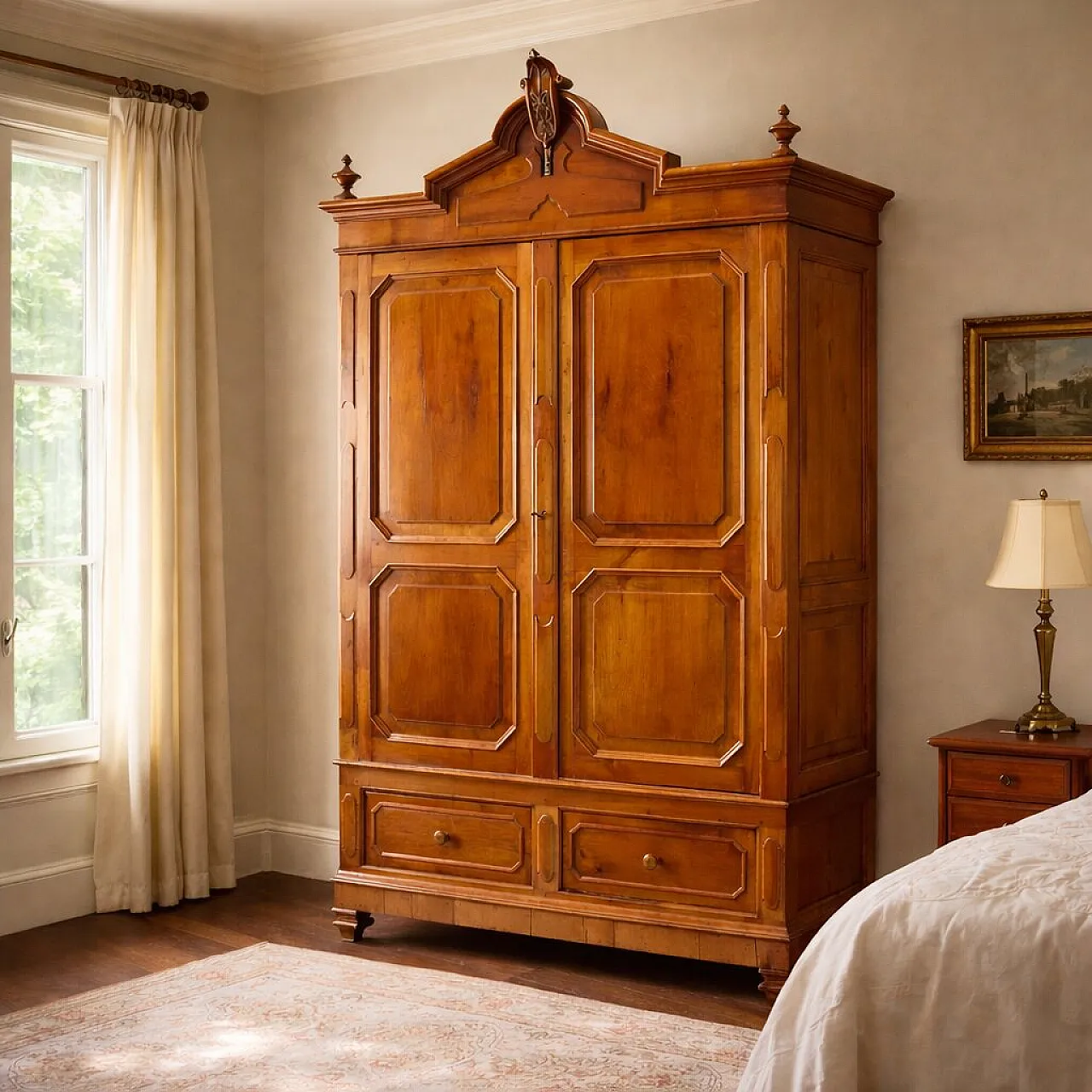 Armadio Umbertino in ciliegio, '800 2