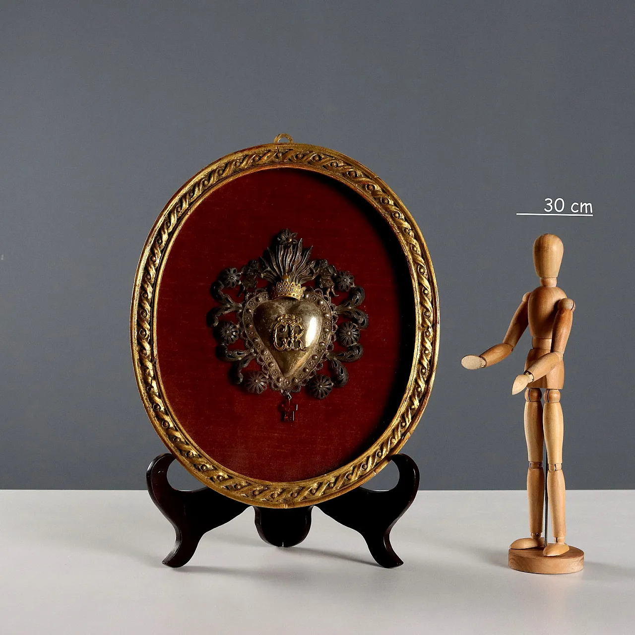 Sacred Heart in Silver Ex Voto, 20th century 2