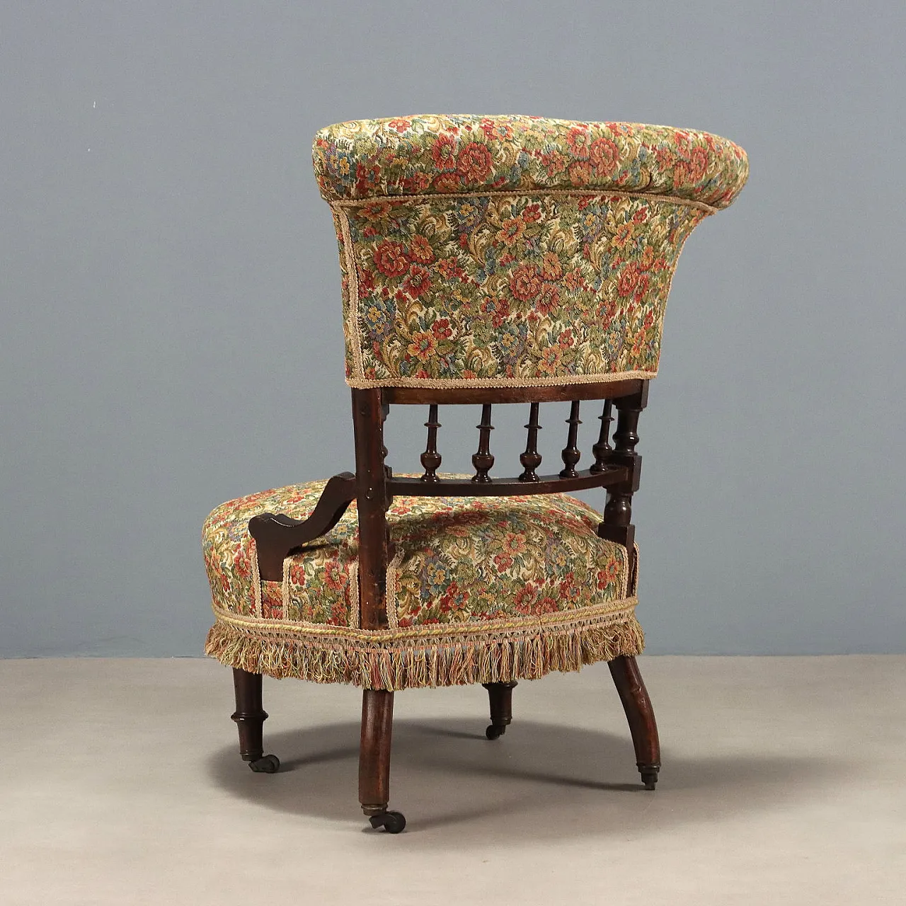 Poltrona con pouf, metà '800 10