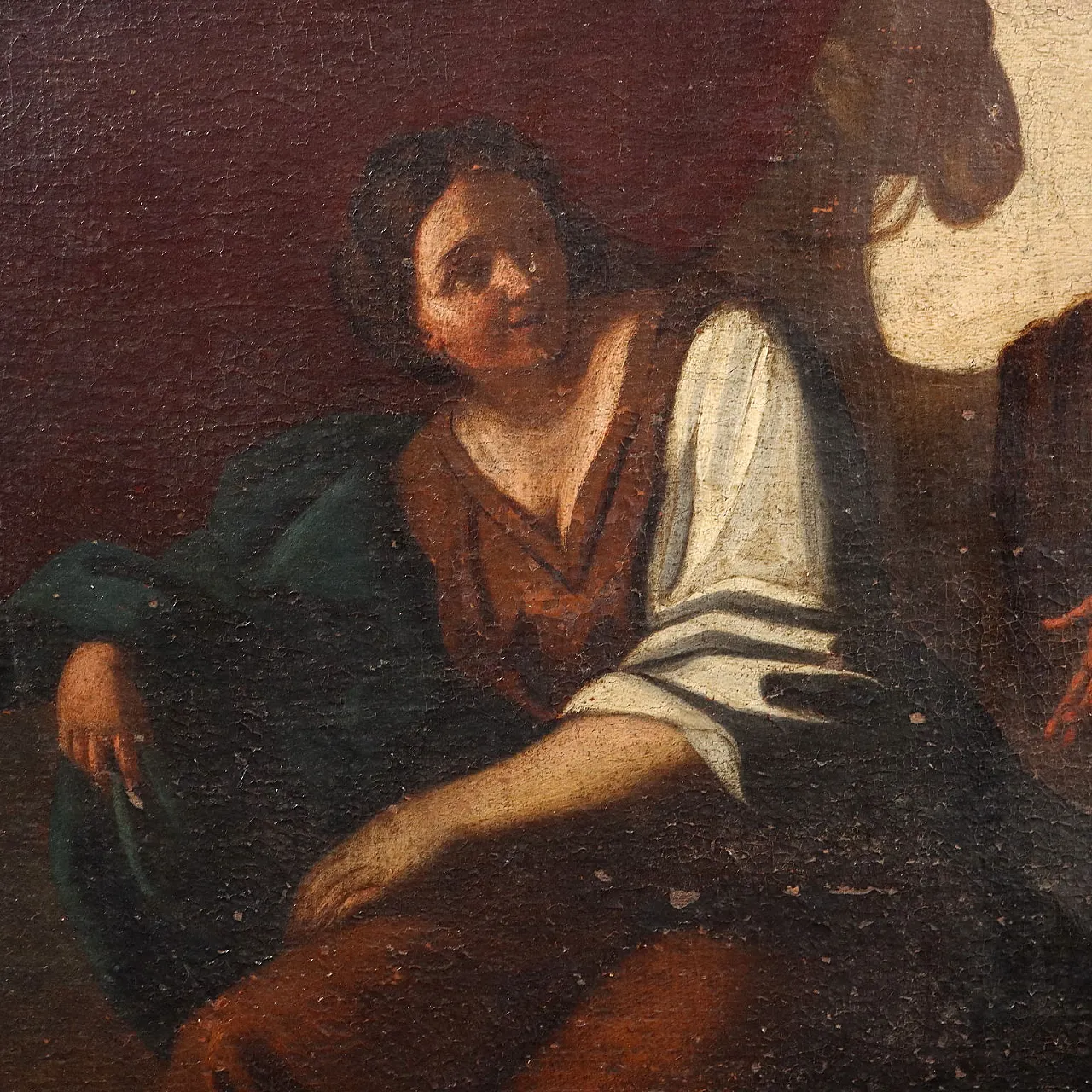 Biblical scene, oil on canvas, 17th century 4