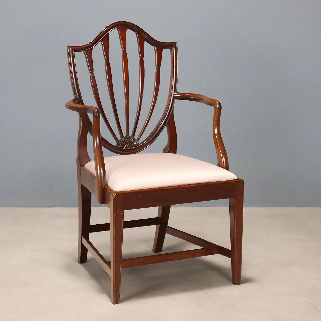 Regency style armchair in mahogany, 19th century 1