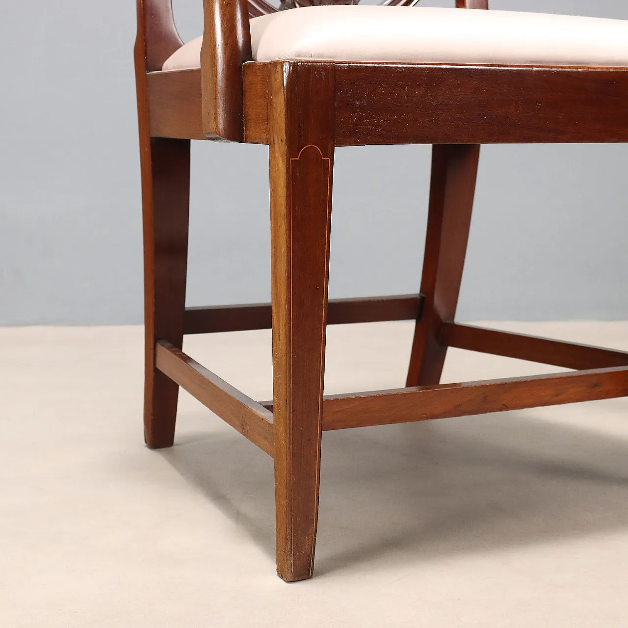 Regency style armchair in mahogany, 19th century 7