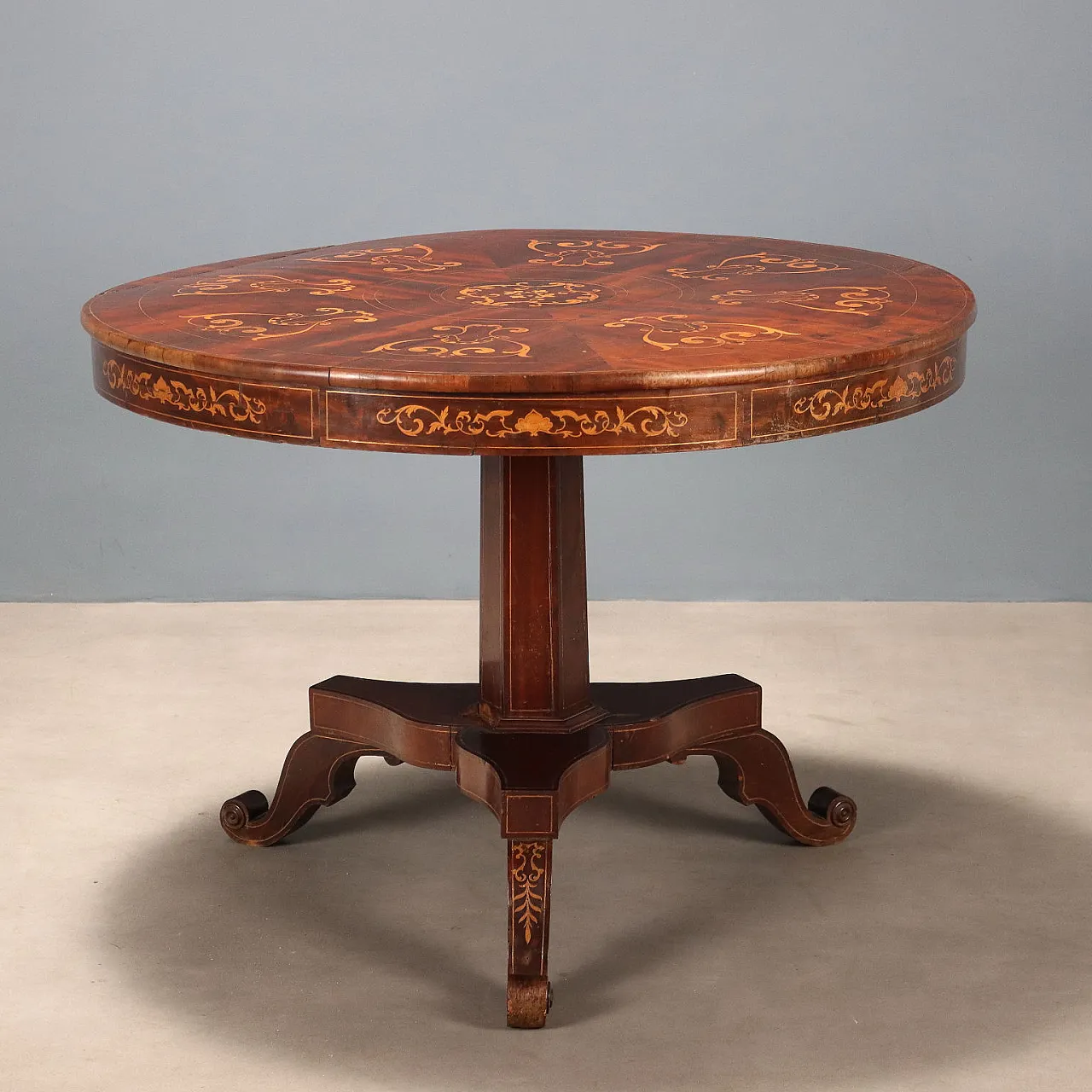 Charles X table in mahogany, 19th century 1