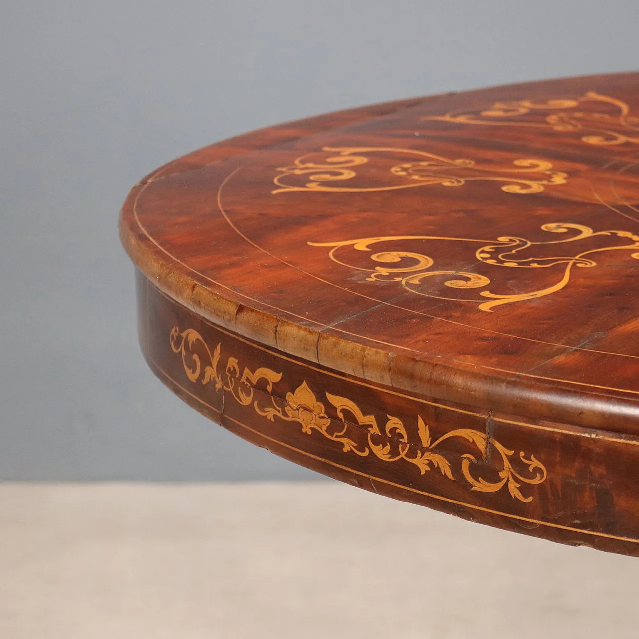 Charles X table in mahogany, 19th century 4