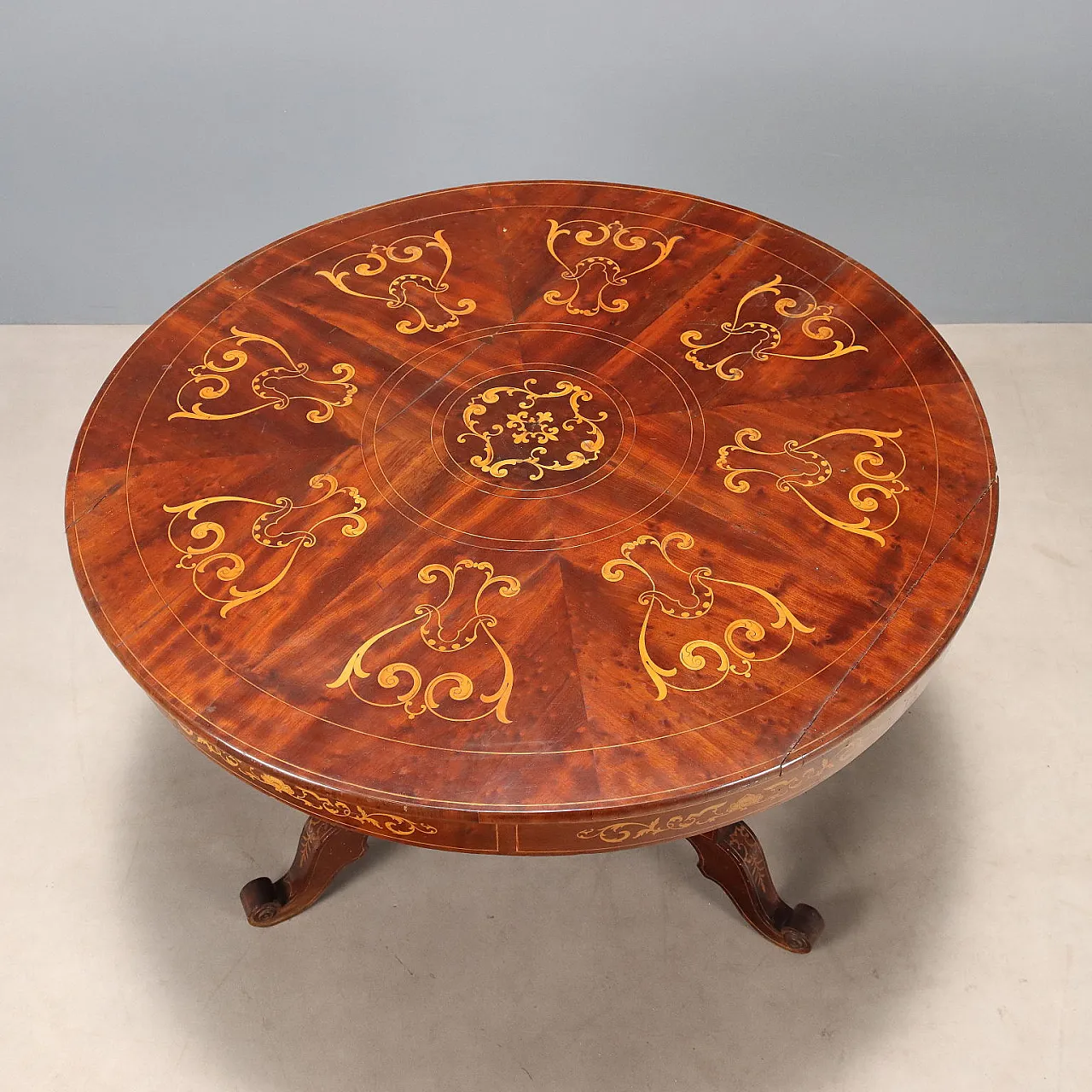 Charles X table in mahogany, 19th century 10