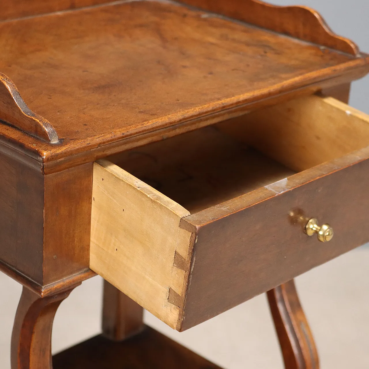 Pair of walnut bedside tables, mid-19th century 6