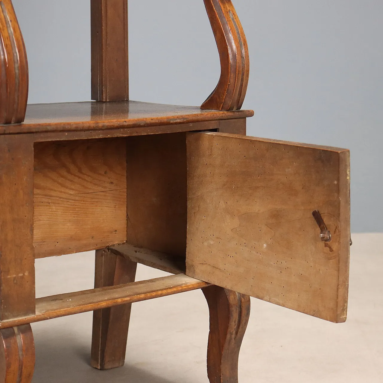 Pair of walnut bedside tables, mid-19th century 7