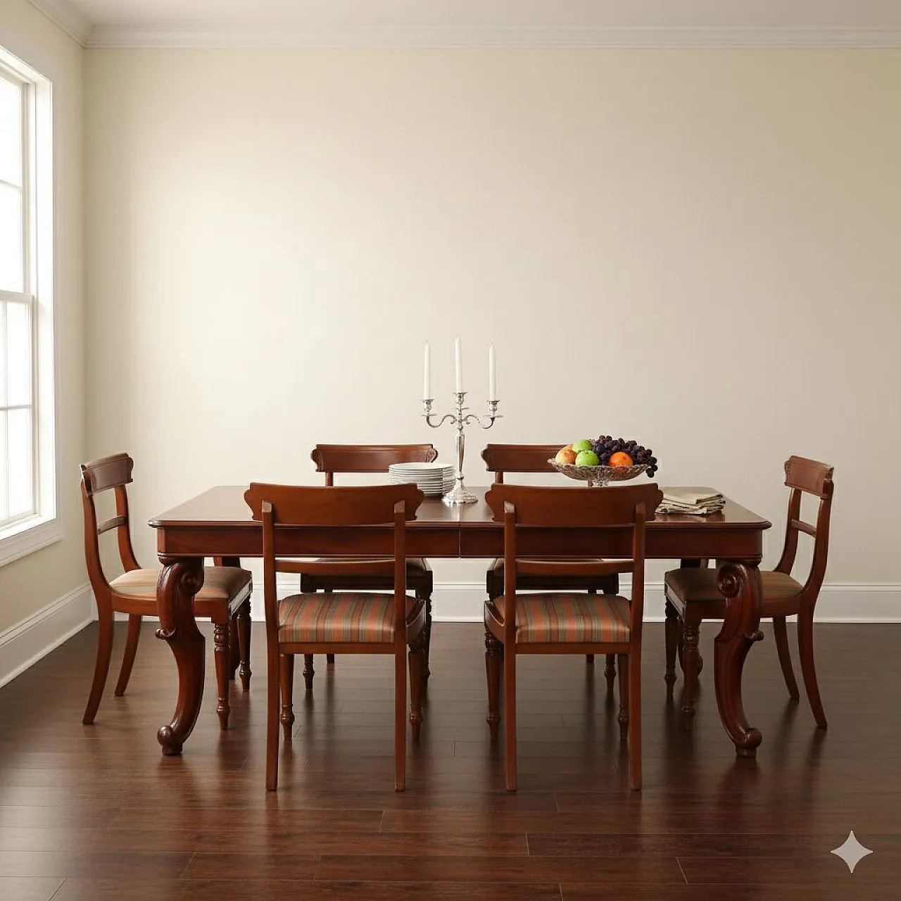 6 Edwardian mahogany chairs, early 20th century 2
