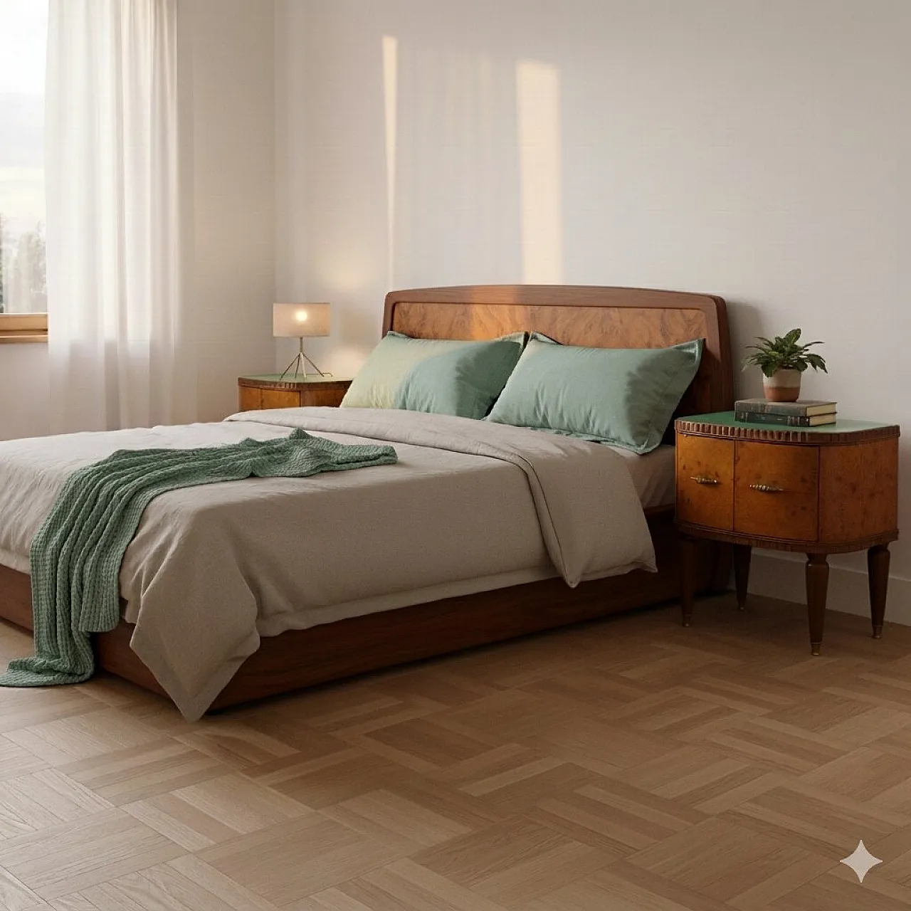 Pair of bedside tables, mid-20th century 2