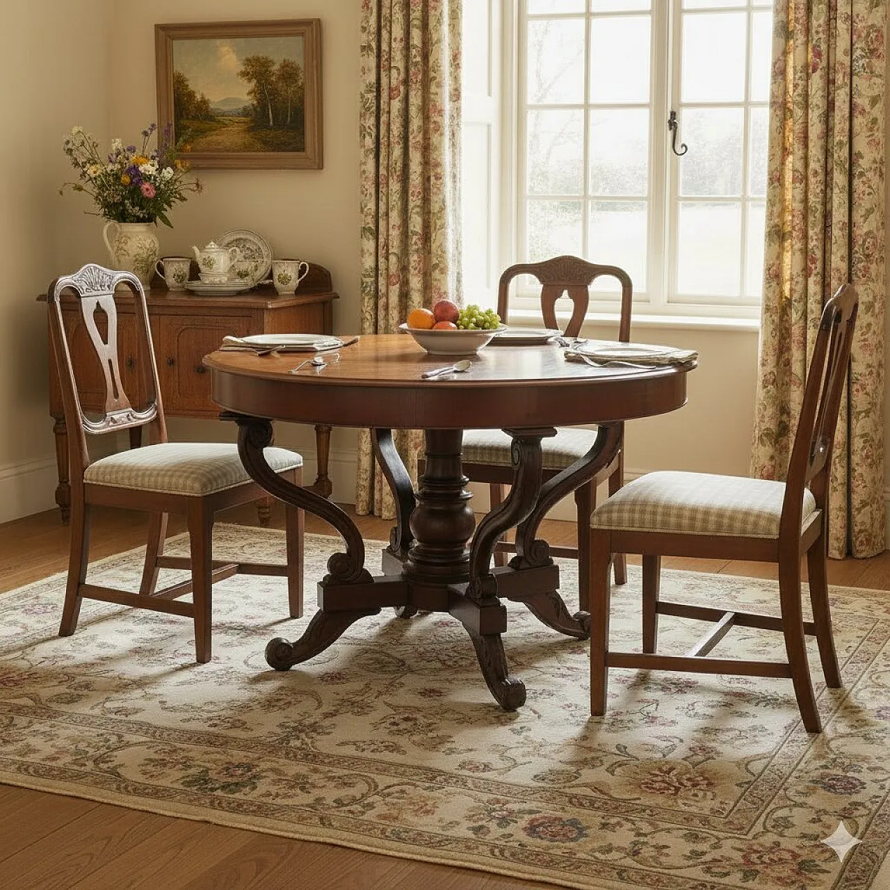 Tavolo a cestello in mogano, '800 2