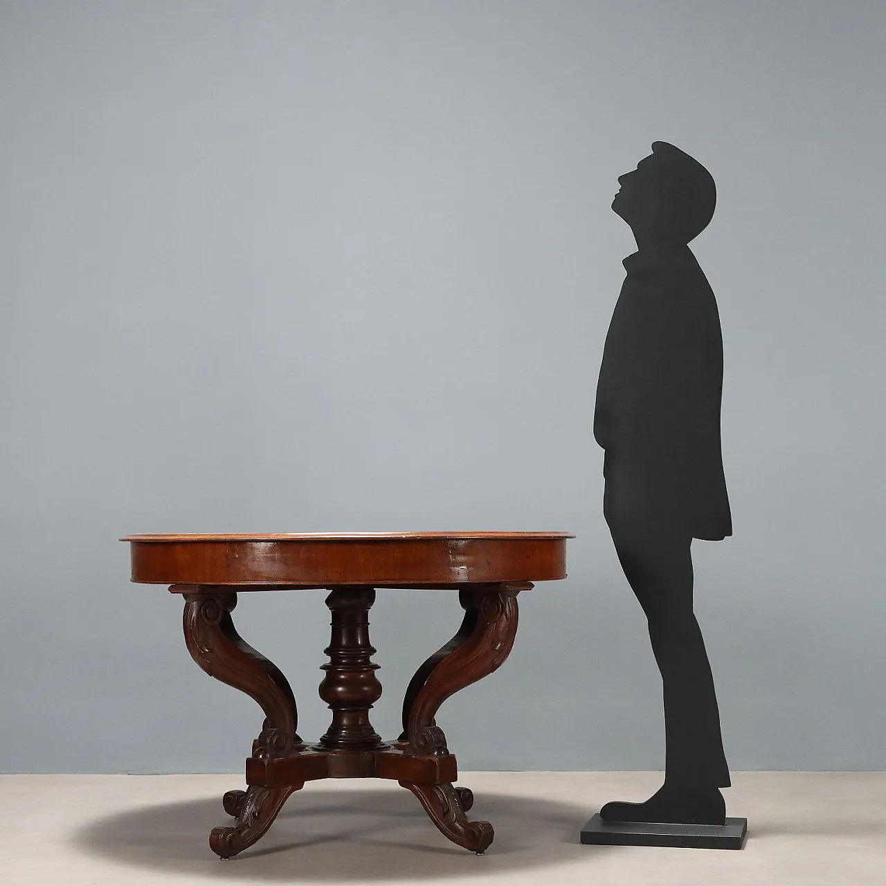 Tavolo a cestello in mogano, '800 3