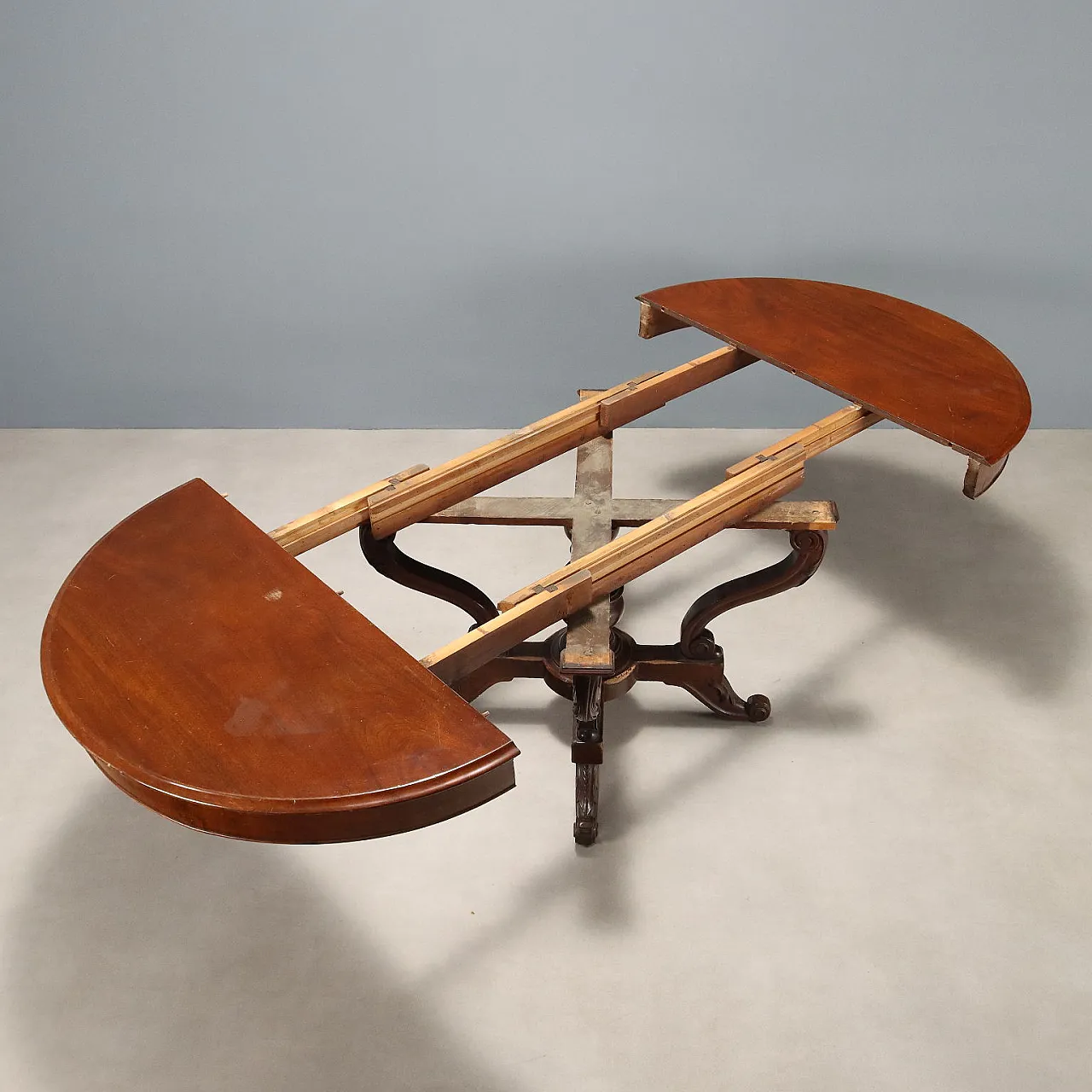 Tavolo a cestello in mogano, '800 5