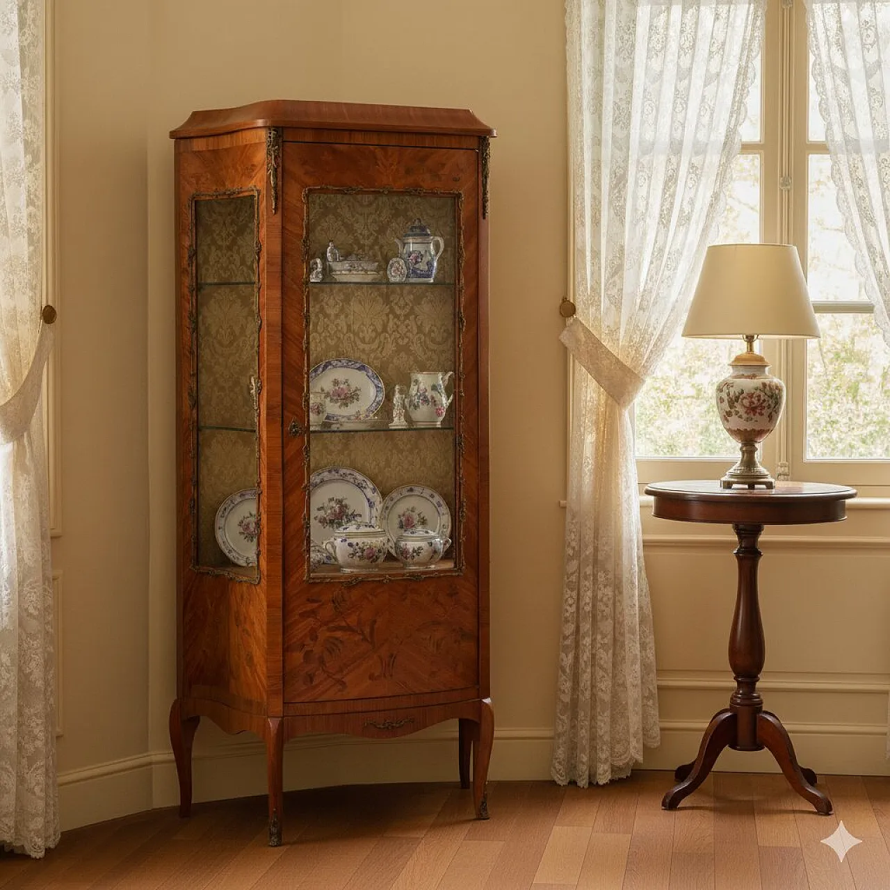 Vetrina in legno, primo '900 2