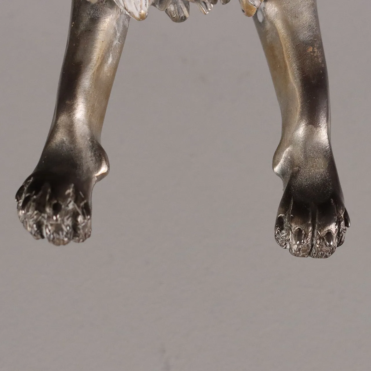 Lion in silver sheet metal, Manufacture Ottaviani, 20th century 4