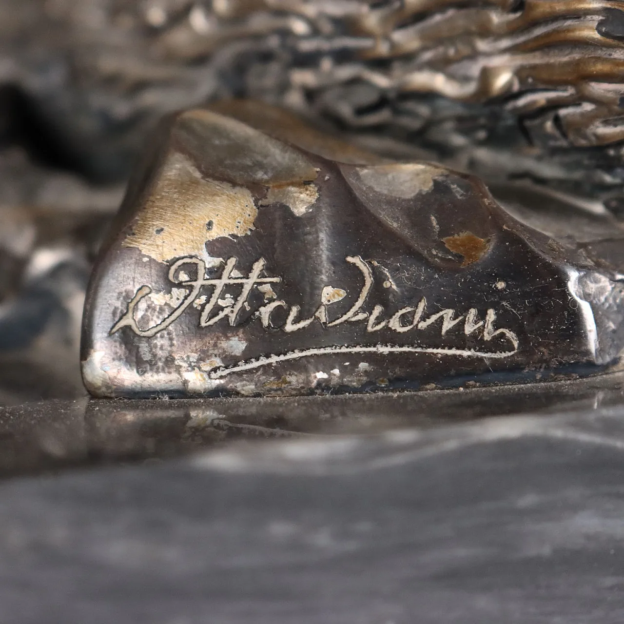 Lion in silver sheet metal, Manufacture Ottaviani, 20th century 7