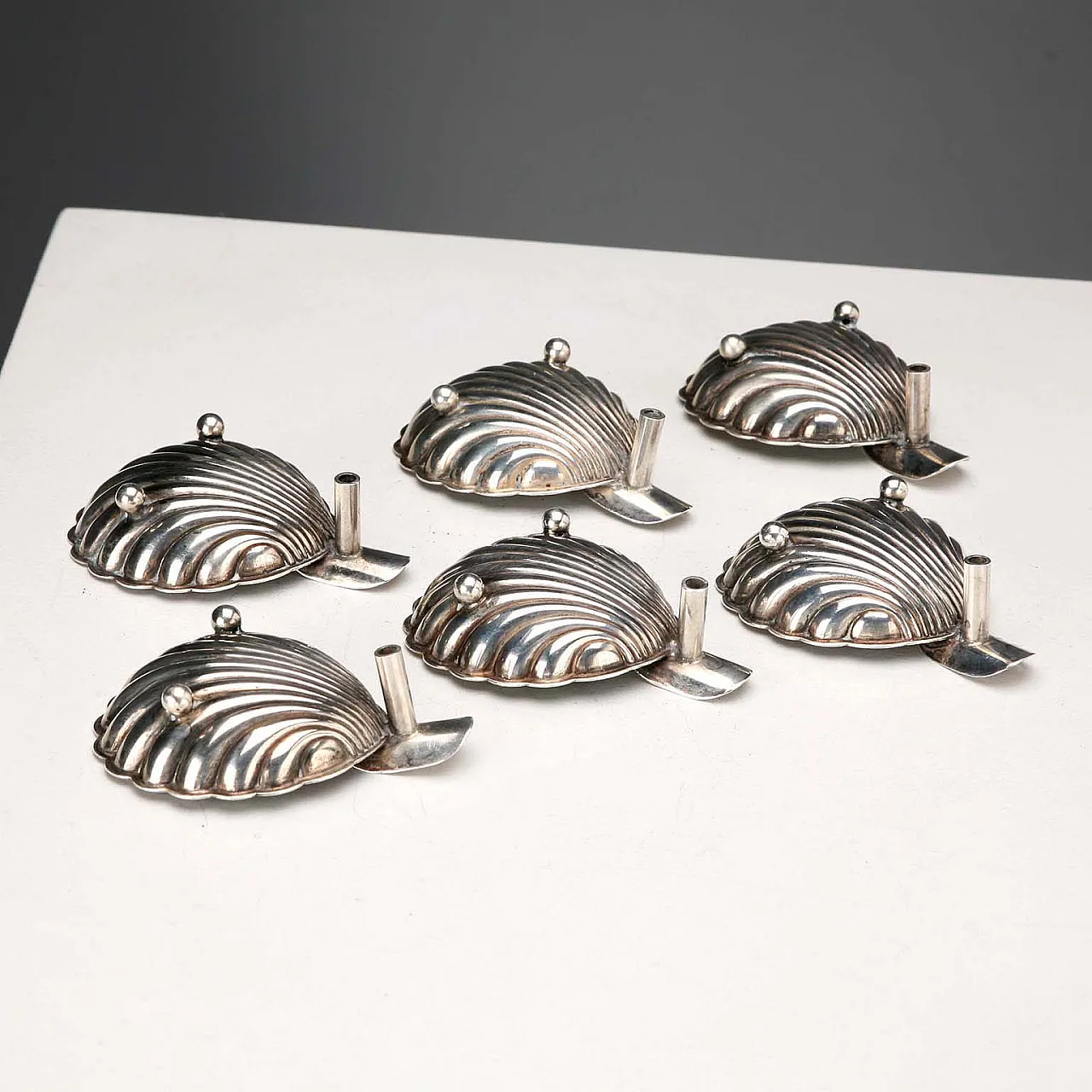 CESA Alessandria silver ashtray set, 20th century 4
