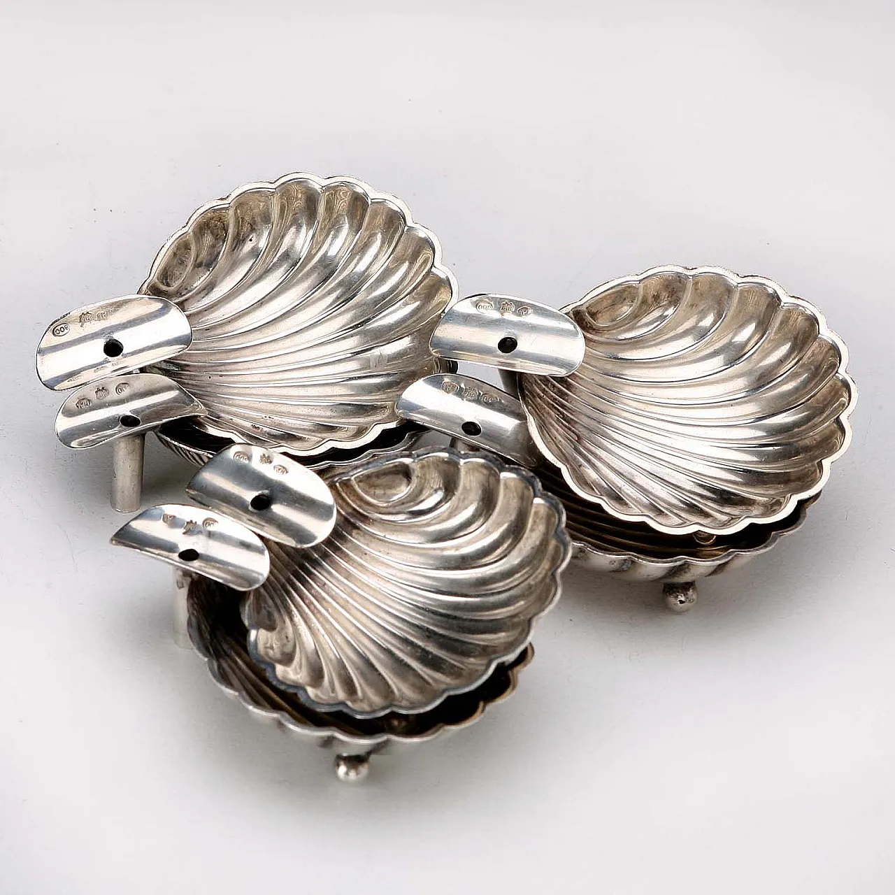 CESA Alessandria silver ashtray set, 20th century 5