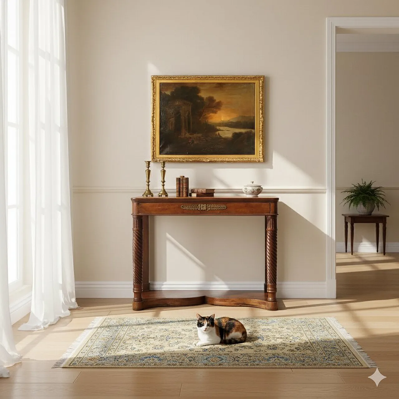 Consolle in noce, metà '800 2