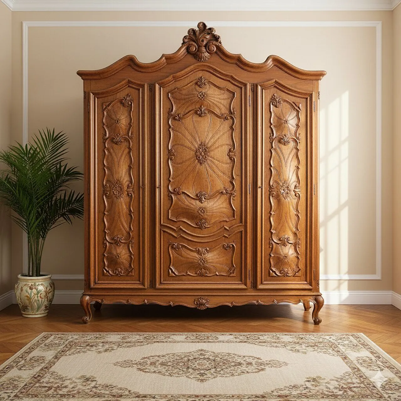 Armadio in legno di noce, metà '900 2