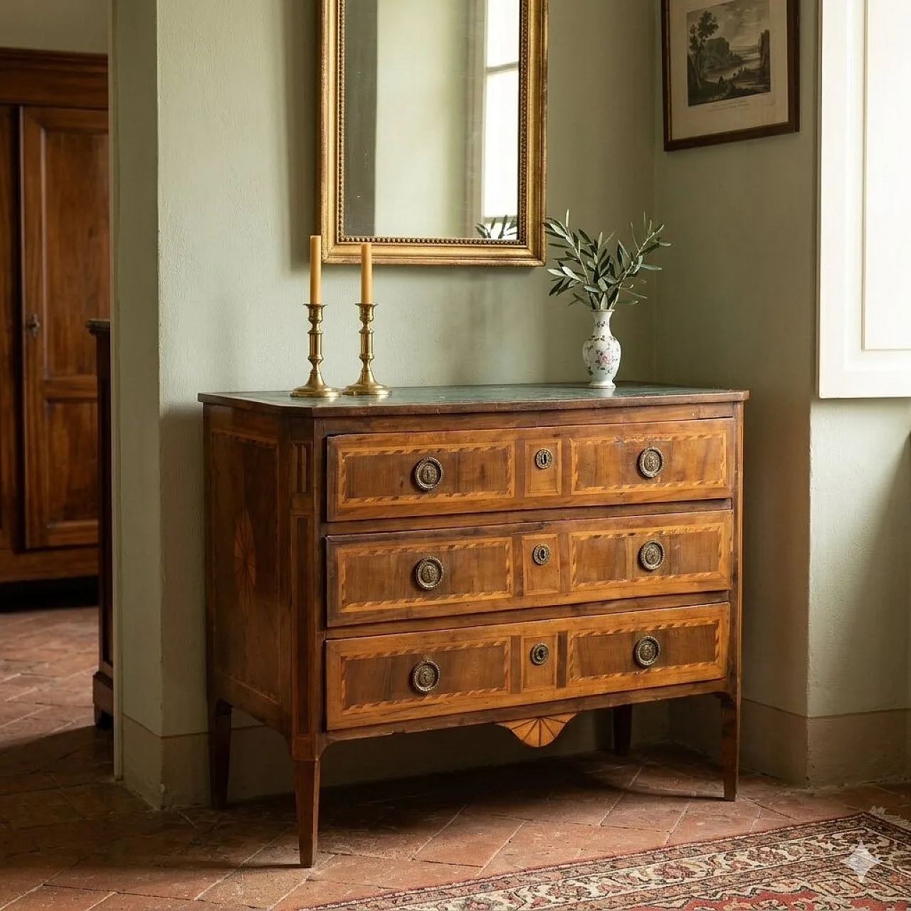 Cassettone Neoclassico in noce, '800 2