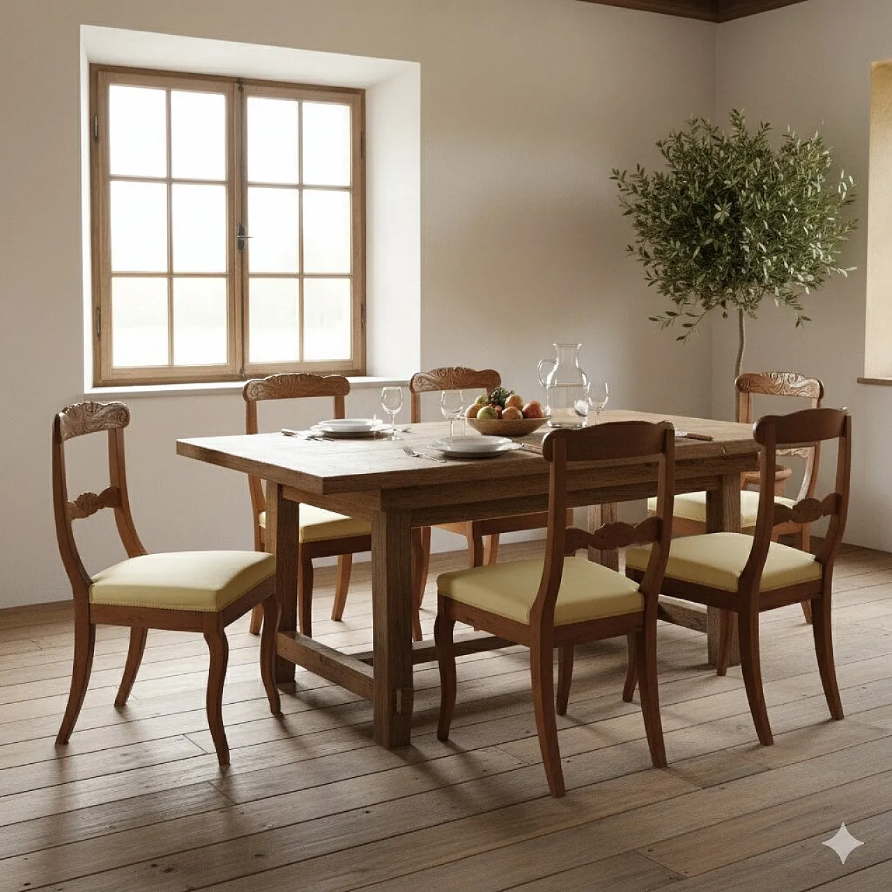 6 Sedie in noce, '800 2