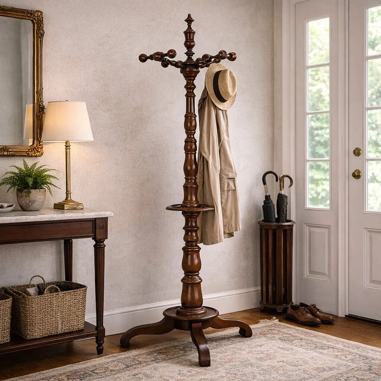 Appendiabiti in noce, '800 2