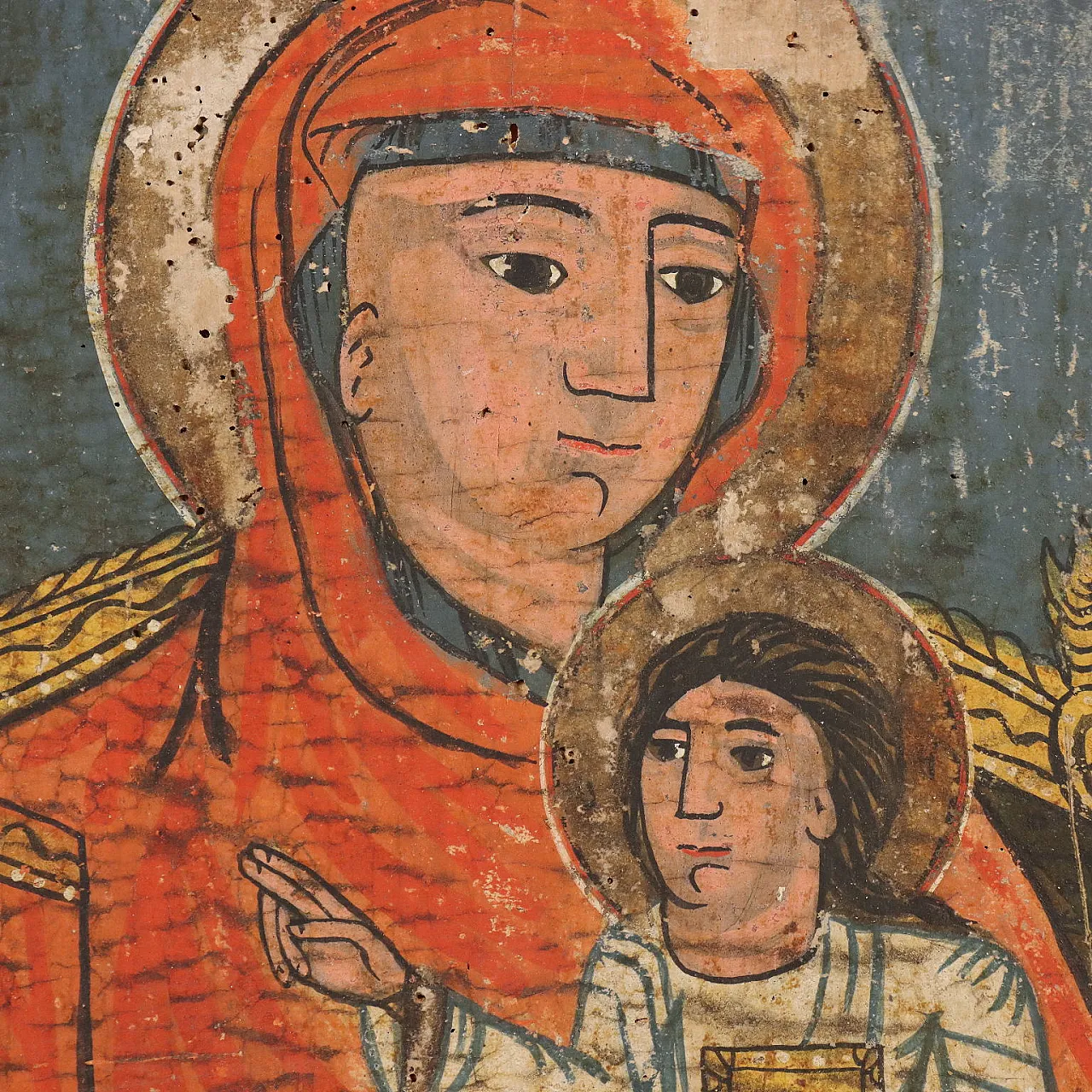 Icona Madonna con Bambino, tempera su tavola, '800 4