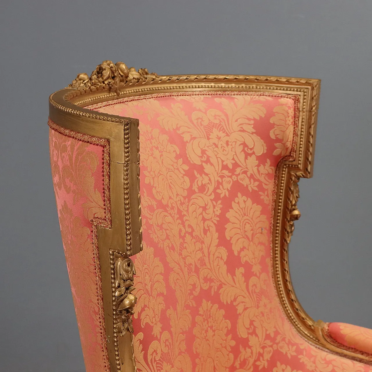 Armchair in carved and gilded wood, 19th century 4