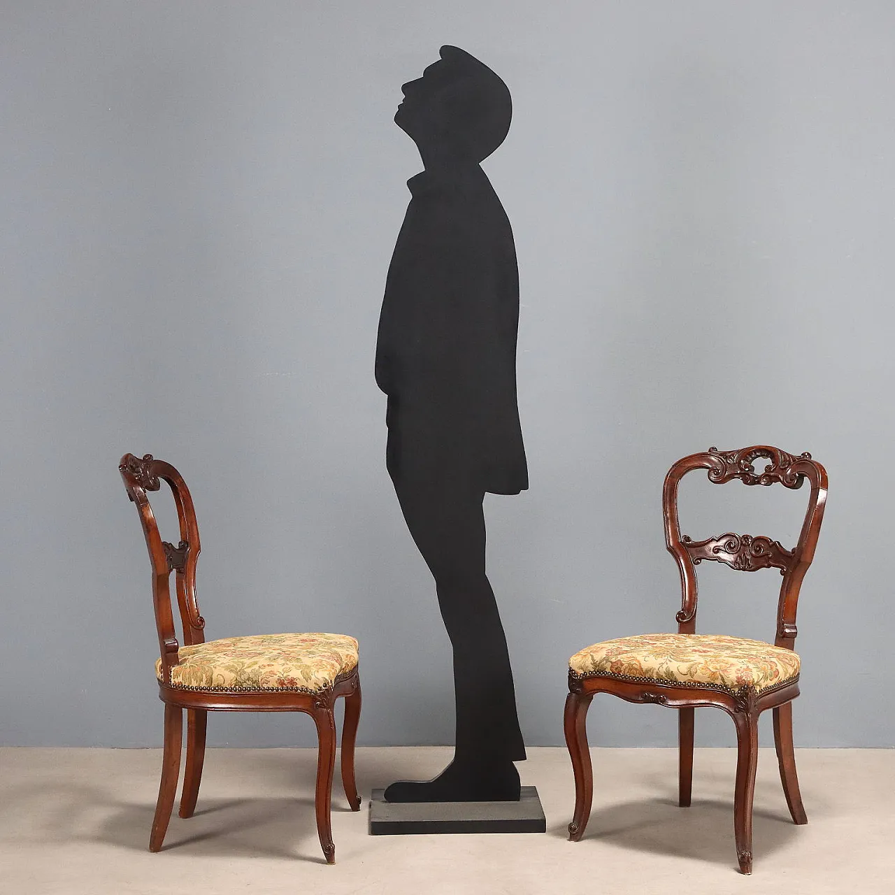 Coppia di sedie Luigi Filippo in noce, '800 2